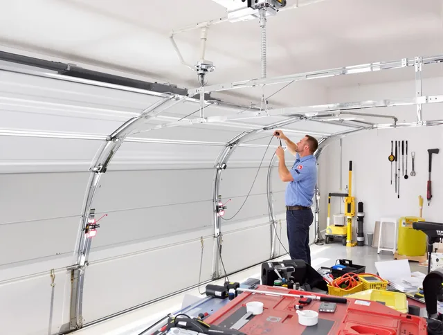 Garage door cable repair service by New Canaan Garage Door Repair in New Canaan