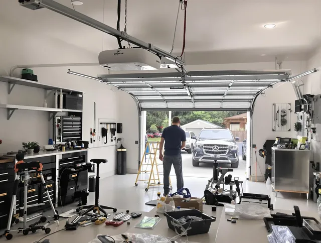 Garage door opener installation by New Canaan Garage Door Repair in New Canaan