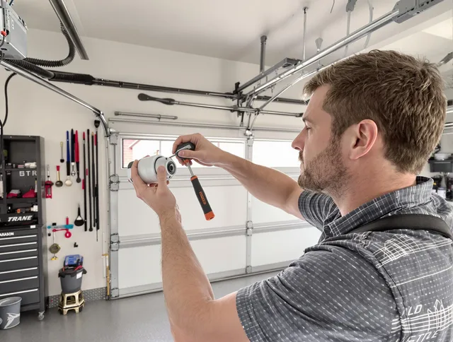 Garage door opener repair service by New Canaan Garage Door Repair in New Canaan